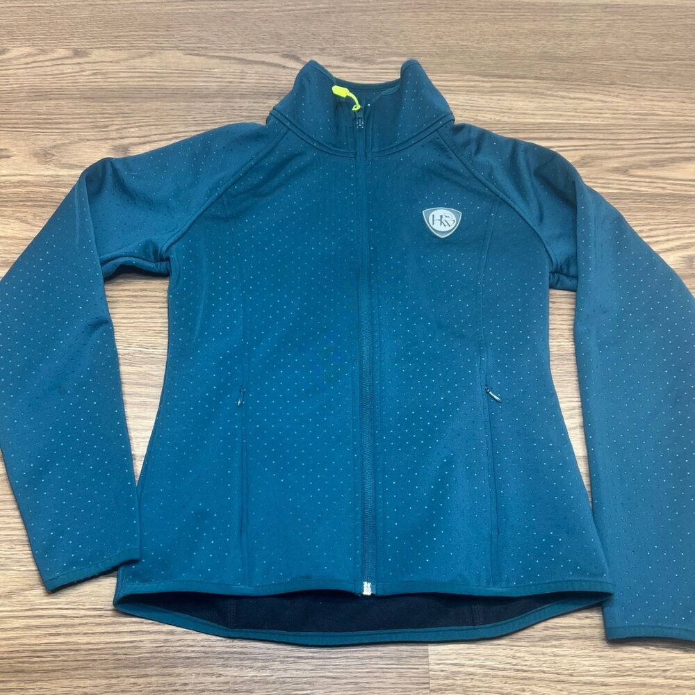 Horseware Ireland Jacket‎ Womens XX Small Blue Zip Stretchy Equestrian Riding